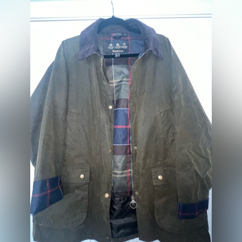 Womens Olive Waxed Barbour Jacket